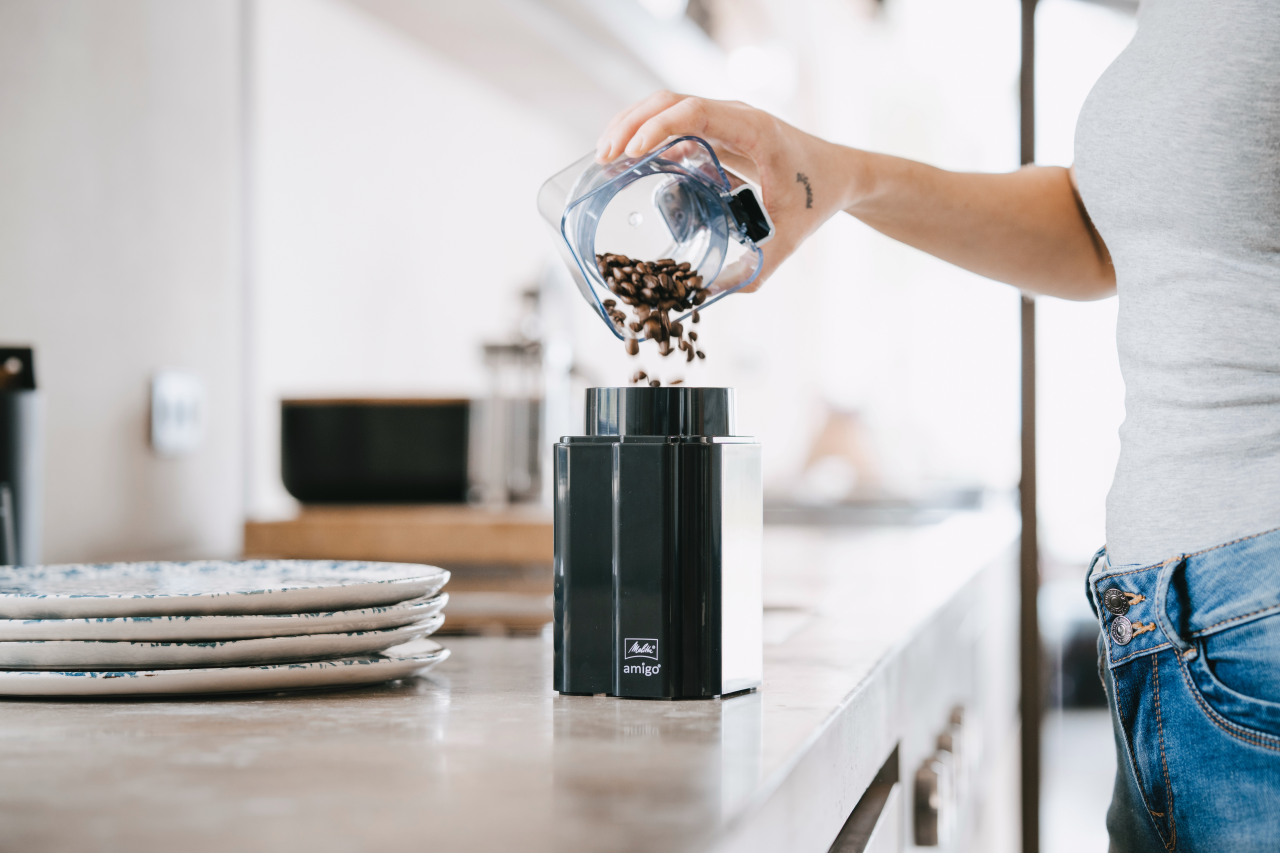 Melitta Amigo Kaffeemühle auf Küchentheke