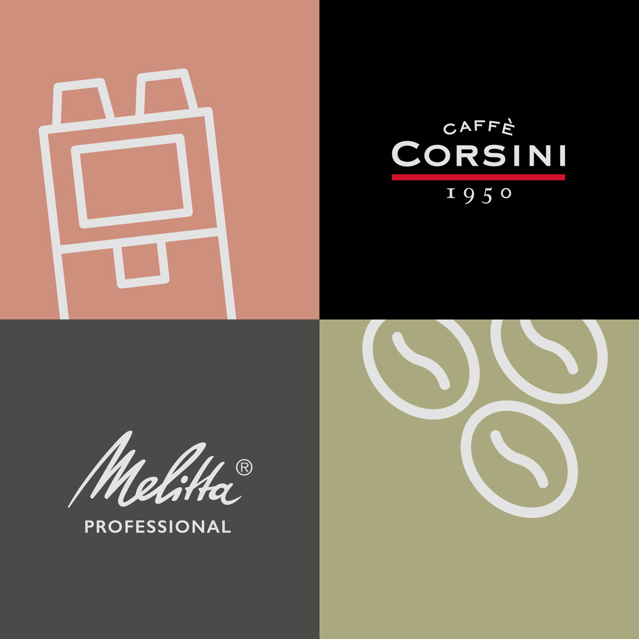 Bildkachel zeigt die Logos von Melitta Professional und Corsino Corsini anlässlich der Host 2023