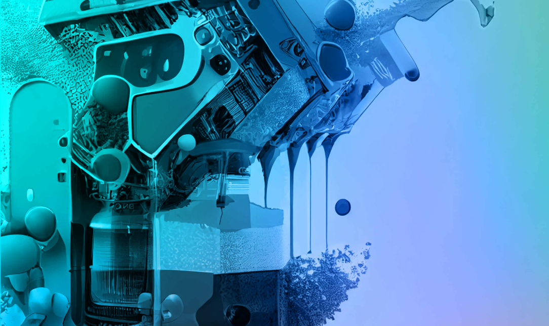 KI-generiertes Bild einer modernistischen Kaffeemaschine