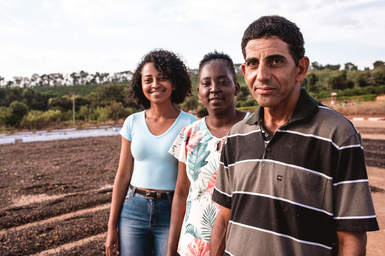 Kaffeefarmerfamilie in Brasilien